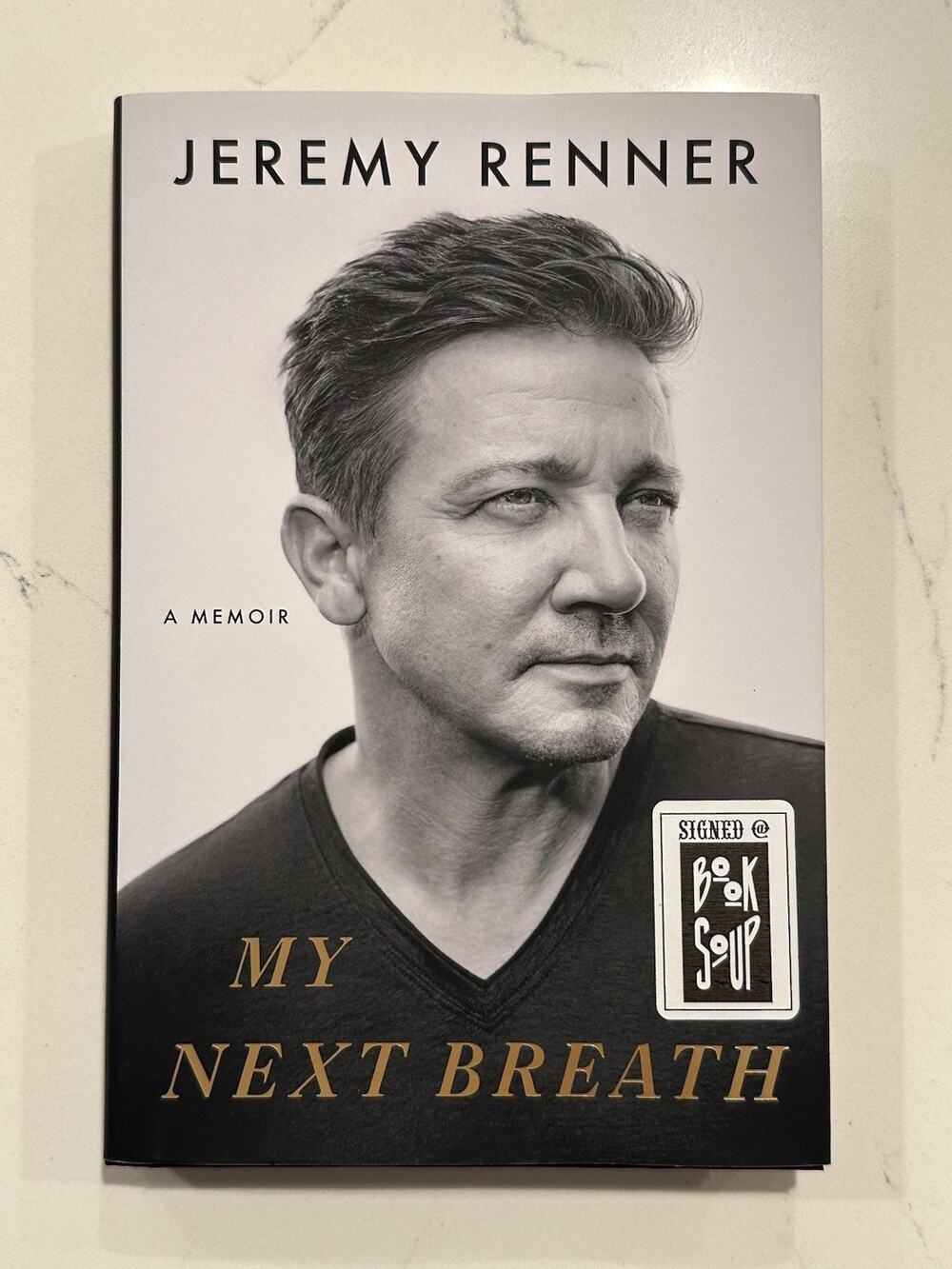 Jeremy Renner SIGNED BOOK My Next Breath Hardcover ~ AUTOGRAPHED #1